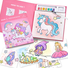 Carica l'immagine nel visualizzatore di Gallery, JoyCat album da colorare per bambini, set di pittura ad acquerello per bambini dai 3-5 ai 4-8 anni,attività di disegno artistico e artigianale, regalo di compleanno per ragazzi e ragazze