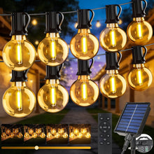 Carica l'immagine nel visualizzatore di Gallery, Catena Luminosa Esterno Solare 15M, Luci Solari da Giardino con Telecomando, 17+1 Lampadine LED G40, IP65 Impermeabile, 