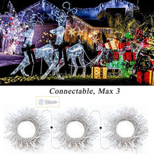 Carica l'immagine nel visualizzatore di Gallery, NEXVIN Luci Albero di Natale Bianco Freddo 20M 200LED Catena Luminosa con 8 Modalità, Funzione Timer e Memoria, Collegabile, Luci Natalizie da Esterno ed Interno, Cavo Trasparente