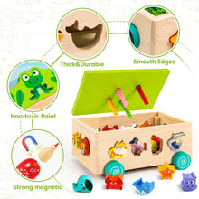 Carica l&#39;immagine nel visualizzatore di Gallery, Seagoal Giochi Montessori 2 Anni | 6 in 1 Magnetici di Pesca in Legno Abilità Motorie Giocattoli Educativi | Compleanno Regalo per 2 3 4 Anni Bambini Ragazzi