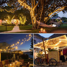 Carica l'immagine nel visualizzatore di Gallery, Tacobey Luci Natale Esterno Solari, 20M 200 LED Catena Luminosa Esterno Solare con Telecomando, Impermeabile, 8 Modi, Decorative Per Giardino, Cortile (Bianco Caldo)