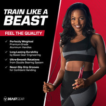 Carica l'immagine nel visualizzatore di Gallery, Beast Gear Corda per Saltare Professionale - Jump Rope Regolabile per Allenamento in Palestra con Manici in Alluminio - Per Boxe, Crossfit e Fitness