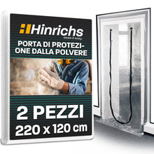 Carica l'immagine nel visualizzatore di Gallery, Hinrichs 2x Porta Antipolvere con Chiusura a Strappo - 220x120 cm - Copri Scarpiera con Cerniera - Antipolvere Casa - Co