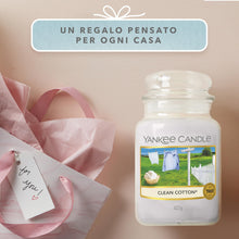 Carica l'immagine nel visualizzatore di Gallery, Yankee Candle Candela profumata in giara grande | Clean Cotton | Durata Fino a 150 Ore | Regali per donne