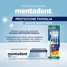 Carica l'immagine nel visualizzatore di Gallery, Mentadent Dentifricio Protezione Famiglia Bianco Quotidiano- 4x75gr