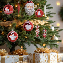 Carica l'immagine nel visualizzatore di Gallery, LEMESO Decorazioni Albero di Natale Rosse e Bianche Palline di Natale 70 pz Ciondoli Natalizi Addobbi Pendenti Ornamenti da Appendere Fiocchi di Neve Ghiaccioli
