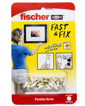 Carica l'immagine nel visualizzatore di Gallery, fischer - Appendino base speciale quadri, appendere quadri parete, appendere foto, fissare quadri senza fori, bianco, bl