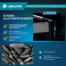 Carica l'immagine nel visualizzatore di Gallery, LIBRATON Set Punte Torx di Sicurezza 25PCS Bits Torx Anti-manomissione