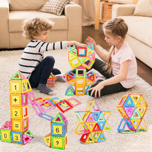Carica l'immagine nel visualizzatore di Gallery, GLADTOP 52 Pezzi Costruzioni Magnetiche per Bambini, Giochi Bimbo 2 3 4 5 6 anni, Magneti Giocattoli Educativi Mattoncini