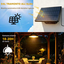 Carica l'immagine nel visualizzatore di Gallery, Lampada Solare da Esterno con telecomando, Lampada a Sospensione Solare