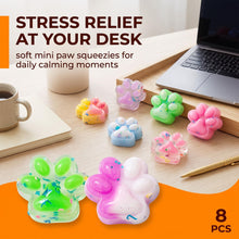 Carica l'immagine nel visualizzatore di Gallery, Squishy 8 Pezzi Zampa Gatto, Mini Antistress Colori Assortiti 3,5Cm