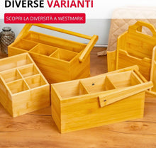 Carica l'immagine nel visualizzatore di Gallery, Westmark Organizer da cucina, 5 scomparti, Dimensioni: 13 x 13,5 x 16 cm, Bambù, Tapas + Friends, Marrone chiaro, 69842270