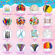 Carica l'immagine nel visualizzatore di Gallery, Lavoretti Creativi per Bambini,2500+PCS DIY Art Craft Set,Giochi Creativi
