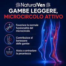 Carica l'immagine nel visualizzatore di Gallery, NaturalVen - Diosmina Esperidina Alto Dosaggio 500 mg con Bromelina 2500 GDU/g, Ippocastano, Vite Rossa - integratore Ve