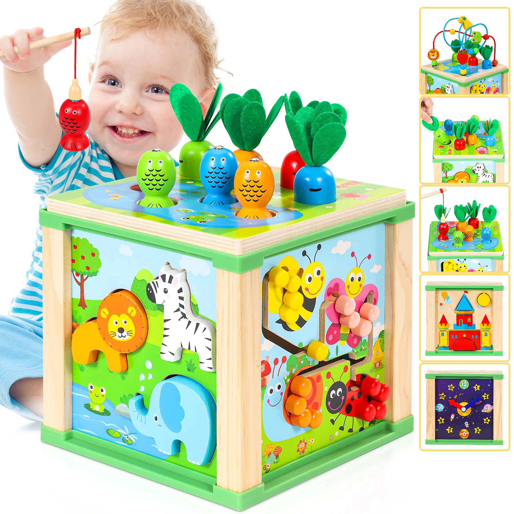 Jojoin Cubo Montessori Multiattivita Giochi Bambini in Legno