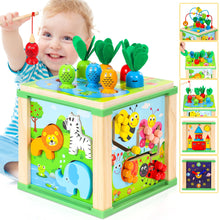 Carica l'immagine nel visualizzatore di Gallery, Jojoin Cubo Montessori Multiattivita - Giochi Bambini in Legno Educativi, Gioco Regalo Bimba 1 2 Anno