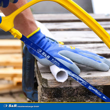 Carica l'immagine nel visualizzatore di Gallery, S&amp;R Seghetto ad Arco Professionale per Metallo 300mm - Lama Bimetallica Ultra Resistente, Taglio di Ferro e Alluminio, M