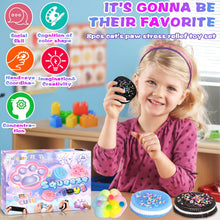 Carica l'immagine nel visualizzatore di Gallery, 4Pezzi Squishy Zampa di Gatto, 4Pezzi Biscotto per Alleviare lo Stress, Taba Squishy Kit, Kawaii Squeeze Toys, Antistres