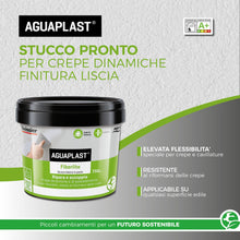 Carica l'immagine nel visualizzatore di Gallery, Stucco fibrato in Pasta per Muro – Aguaplast Fiberlite Pronto all’Uso – Ripara Crepe e cavillature su Pareti e Cartonges