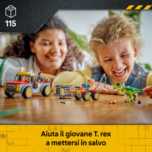 Carica l'immagine nel visualizzatore di Gallery, LEGO Jurassic World Camion da trasporto per il giovane T. rex 77978