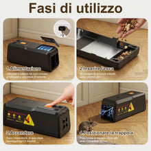 Carica l'immagine nel visualizzatore di Gallery, Trappola per Topi Elettrica Potente Tensione Trappole Elettriche per Topi e Ratti per Casa Trappolino Elettrico Riutiliz