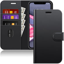Carica l'immagine nel visualizzatore di Gallery, JETech Cover Portafoglio per iPhone 11, Nero