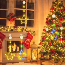 Carica l'immagine nel visualizzatore di Gallery, Decorazioni Natalizie,2 Pezzi Luci Natale Finestra,3 Modalità con Timer e Ventosa,Luci Natalizie,Luci di Natale da Interno ,Decorazioni per Finestre,Tende Natalizie per Finestre per Interno Esterni