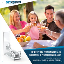 Carica l'immagine nel visualizzatore di Gallery, DIYexpert Fermatovaglia Trasparenti Made in Germany [4 Pezzi] – Clip Robuste per Tavoli Spessi Fino a 45 mm – Resistenti