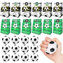 Carica l'immagine nel visualizzatore di Gallery, 24 Pezzi Gadget Calcio Compleanno Bambini, Mini Pallone da Calcio, Sacchetti Compleanno Bambini Calcio, Palle Antistress