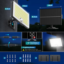 Carica l'immagine nel visualizzatore di Gallery, Luci Solari da Giardino, Faretto Led da Esterno Solare con Sensore di Movimento, Luce Solare Led Esterno con 4 Modes 850