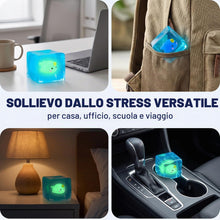 Carica l'immagine nel visualizzatore di Gallery, Cubo Squishy Antistress Narvalo Fluorescente, Giocattolo Sensoriale per Bambini e Adulti, Rilassante per Ansia e ADHD, I