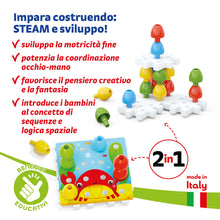 Carica l'immagine nel visualizzatore di Gallery, Quercetti Jumbo Peggy Mosaico Bambini, Giochi Bambini 2 Anni fino ai 5 Anni, Chiodini per Bambini 3 Anni, Costruzioni pe