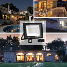 Carica l'immagine nel visualizzatore di Gallery, Faretto con Sensore di Movimento 100W, Faro LED da Esterno 10000LM,3000K IP66