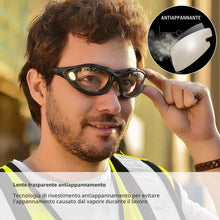 Carica l'immagine nel visualizzatore di Gallery, SAFEYEAR Occhiali Protettivi da Lavoro Antiappanno-SG002 Occhiali Protezione Antigraffio Trasparente Laboratorio Chimico