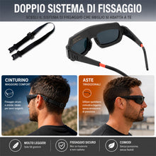 Carica l'immagine nel visualizzatore di Gallery, Occhiali Saldatura Automatici Professionali - Oscuramento a Energia Solare - Occhiali per Saldatura + da Saldatore + Pro