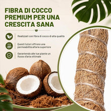 Carica l'immagine nel visualizzatore di Gallery, Tutore per Piante Rampicanti 2x 160 cm - Palo di Muschio Pieghevole in Cocco con Anima in Alluminio, Supporto Modellabil