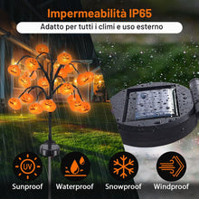 Carica l'immagine nel visualizzatore di Gallery, Ninonly Luci Solari Halloween Decorazioni, 2 Pezzi 40 LED Halloween Zucca Luminoso Solare, Impermeabile Zucca Decorative