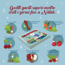 Carica l'immagine nel visualizzatore di Gallery, Acorus - Calendario dell'Avvento Elfin del tè – 8 gusti natalizi – 24 bustine di tè per il conto alla rovescia di Natale – Idea regalo per il periodo invernale festivo