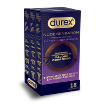 Carica l'immagine nel visualizzatore di Gallery, Durex Nude Sensation Extra Lube, Preservativi Ultra Sottili, Extra Lubrificati, 18 Profillatici