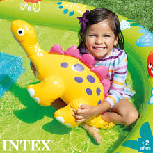 Carica l&#39;immagine nel visualizzatore di Gallery, Intex 57166NP - Piscina Gonfiabile Play Center Dinosauri, Vinile, Multicolore, 191x152x58 cm