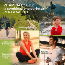 Carica l'immagine nel visualizzatore di Gallery, Vitamina D3 K2 Alto Assorbimento Olio Extravergine d'Oliva - Vitamina D3 2000 UI + Vitamina K2 MK7 100 μg - Vitamina D 2000 UI e Vitamina K - 180 Capsule