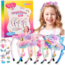 Carica l'immagine nel visualizzatore di Gallery, WuGU Kit per La Creazione di Cerchietti per Capelli, 49 Pezzi Set di Accessori per Capelli fai da te, Regalo per Ragazze di 5 6 7 8 9 10 Anni, Regali di Compleanno e Natale per Bambina