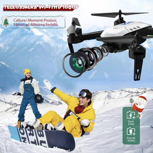Wipkviey T6 Drone con Telecamera | Droni Professionale per Bambini e Principianti 1080P HD-Con Video WiFi Live Quadcopter RC con 2 Batterie 30 Mins, Giocattolo per Ragazze e Ragazzi