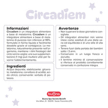 Carica l'immagine nel visualizzatore di Gallery, Buona Circadiem Melatonina Bambini Gocce 20 ml, Melatonina Pura al 99%, Contribuisce alla Riduzione del Tempo Richiesto 