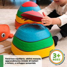 Carica l'immagine nel visualizzatore di Gallery, Pietre di equilibrio bambini 3 anni, percorso motorio antiscivolo, 5 pezzi