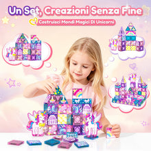 Carica l'immagine nel visualizzatore di Gallery, iKidiki 40 Pezzi Costruzioni Magnetiche per Bambini, Giochi da Viaggio Magneti Bambini 3 4 5 6 Anni Gioco Bambino 3 4 5 