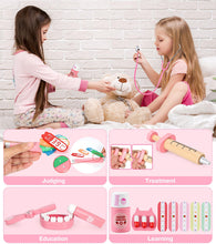 Carica l&#39;immagine nel visualizzatore di Gallery, Ophy Valigetta Dottore Bambini, kit Dottoressa Bambina per Ragazze e Ragazzi di 3, 4, 5Anni, Kit Medico Giocattolo con Stetoscopio, Kit Dottore Bambino,Gioco di Ruolo per bambina estivo Performance