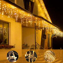 Carica l'immagine nel visualizzatore di Gallery, WOWDSGN Luci di Natale da Esterno Cascata 10M 440 LED, Tenda Luminosa Esterna, 8 Modalità Tenda Luminosa Esterno con Impermeabile Decorazioni Giardino per Esterno Bianco Caldo