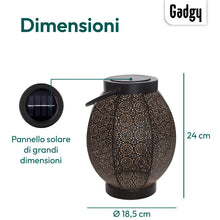 Carica l'immagine nel visualizzatore di Gallery, Gadgy Lanterna Solare Da Esterno Fiore | Lanterna Da Giardino e Balcone A LED | Lampada Orientale | Lampade Decorativa |