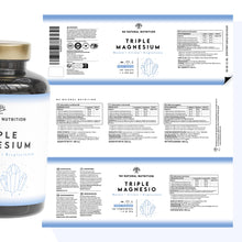 Carica l'immagine nel visualizzatore di Gallery, Triple Magnesio 2640 mg, Bisglicinato + Citrato + Malato, 180 Compresse